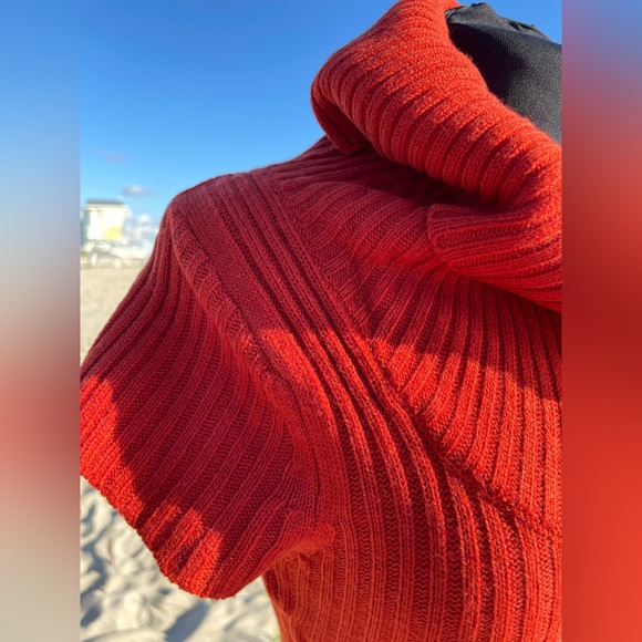 Chesley Knit Dress Cowl Neck 70’s Vibe M - Picture 4 of 6